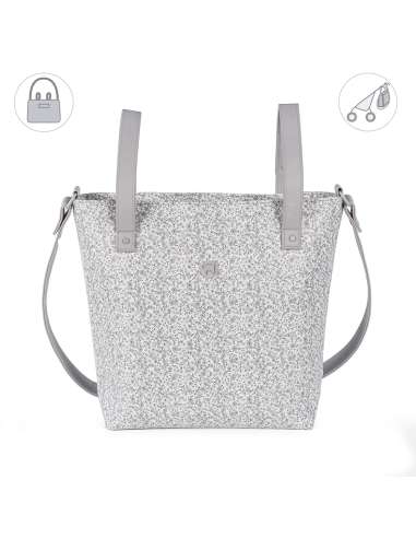 Bolsa Cochecito Flower Mellow Gris Pasito A Pasito 74940