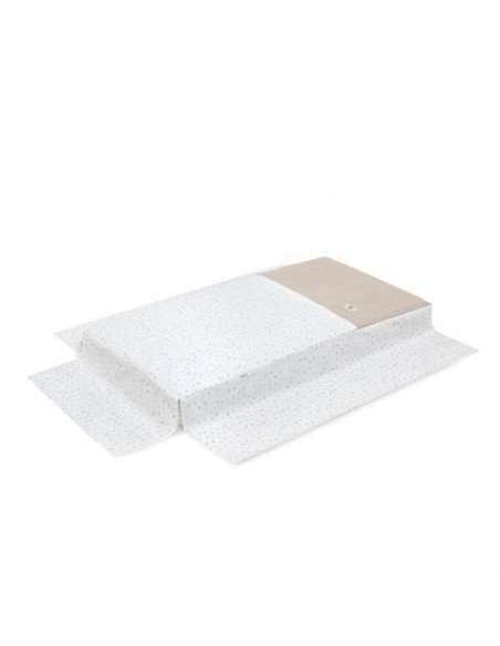 Juego 2 Pcs.Colcha I-V. Cuna 60 Rabbit Beige 60x120x3cm