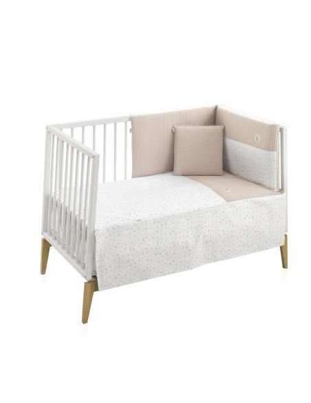 Juego 2 Pcs.Colcha I-V. Cuna 60 Rabbit Beige 60x120x3cm