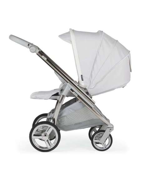 Cochecito Bebecar Minipop Duo KP453 Color Blanco Chasis Cromado Gris topo