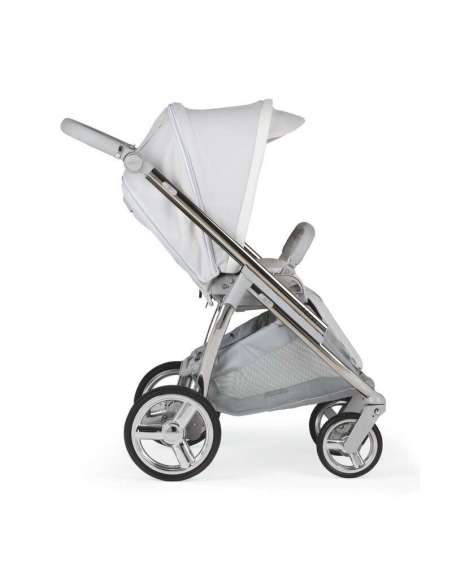 Cochecito Bebecar Minipop Duo KP453 Color Blanco Chasis Cromado Gris topo