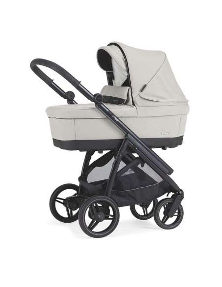 Cochecito Bebecar Wei Duo KO332 Color Gris claro Chasis negro mate