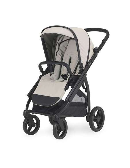 Cochecito Bebecar Wei Duo KO332 Color Gris claro Chasis negro mate