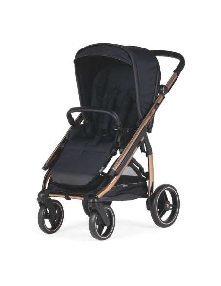 Cochecito Bebecar Wei Duo KO330 Color Negro Chasis fume rosa - negro. Disponible en negro mate