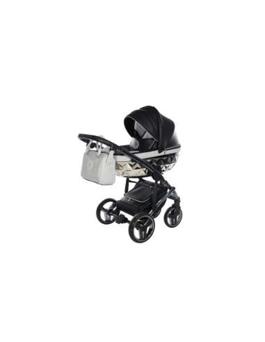 COCHECITO DUO JUNAMA HAND KRAFT GLITTER 03 - NEGRO/PLATA