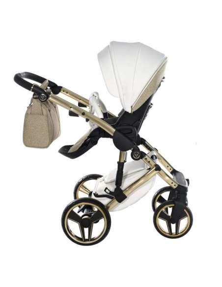 COCHECITO DUO JUNAMA HAND KRAFT GLITTER 02 - BLANCO/ORO