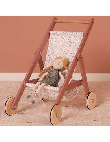 Carrito para muñecas Flowers & Butterflies Little Dutch LD7064