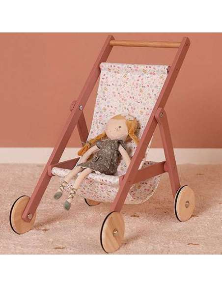 Carrito para muñecas Flowers & Butterflies Little Dutch LD7064