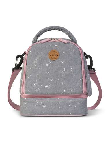 Bolsa térmica Galaxi gris y rosa Ref. 52458 Saro