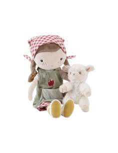 Muñeca Blandita Rosa Granjera con Oveja Little Dutch LD4565 2