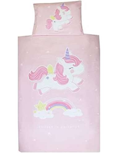 Funda de edredón y almohada Unicornio A Little Lovely Company DCUNPI01