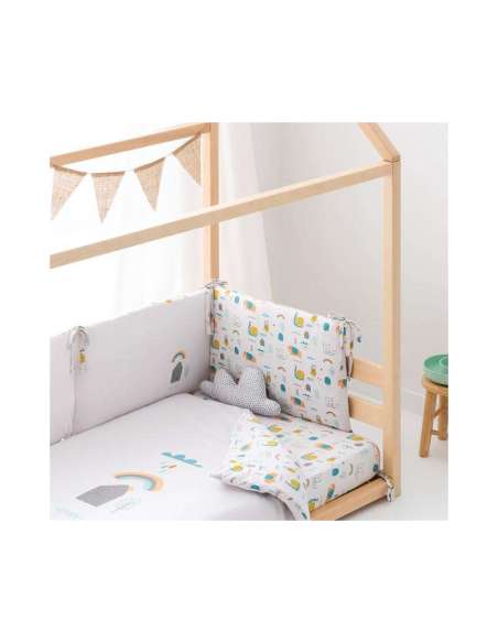 Estructura Montessori + somier 150x150x79 Dormir Natural Bimbidreams