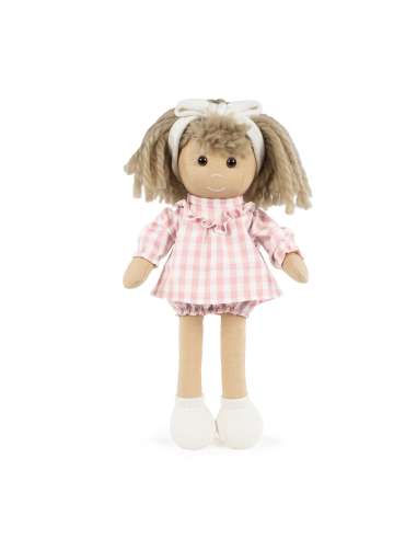 Muñeca Pasito Play Cris Tom Vichy Rosa 30 cm