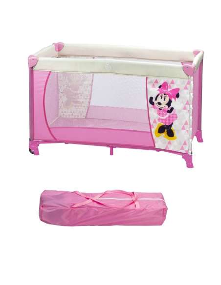 CUNA VIAJE 120X60 CON RUEDAS MINNIE INTERBABY