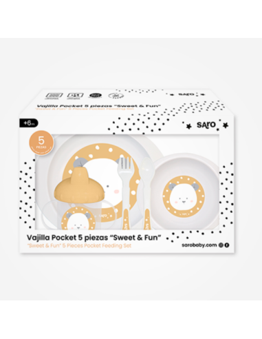 Vajilla pocket 5 piezas "Sweet & Fun"...