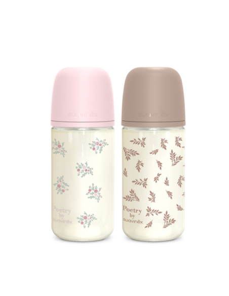 Pack Biberones Vidrio Poetry 240ml de Suavinex
