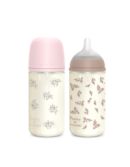 Pack Biberones Vidrio Poetry 240ml de Suavinex