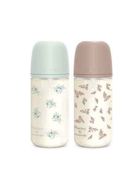 Pack Biberones Vidrio Poetry 240ml de Suavinex