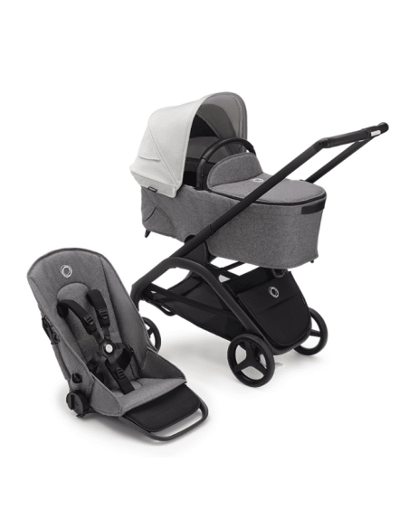 Cochecito Duo Dragonfly con Chasis en negro y base en gris melange de Bugaboo