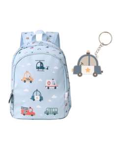 Mochila Mediana City Cars + Llavero de Tutete