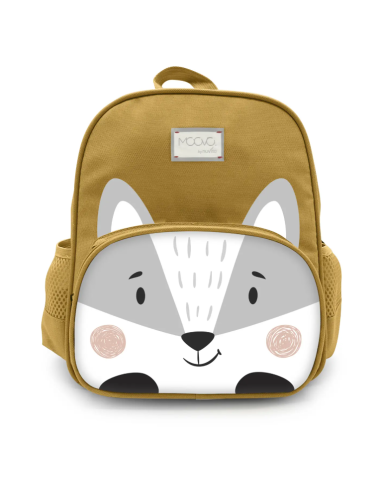 Mochila Pequeña Mostaza/Gato 25 x 20...