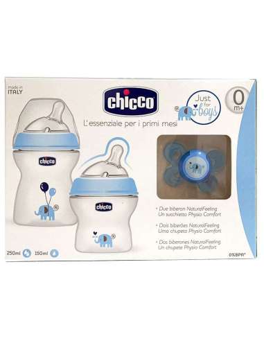 SET AZUL 2 BIBERONES 0+ NATURAL...