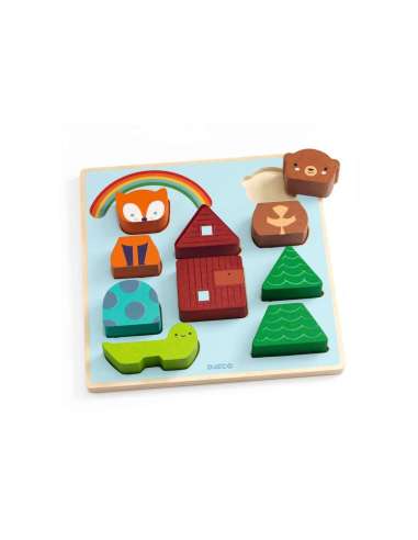 Encajable Puzz & Match Rainbow Djeco...