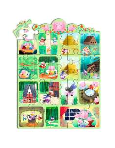 Puzzle Cuento de Los Tres Cerditos 35 Piezas Djeco 37051 2