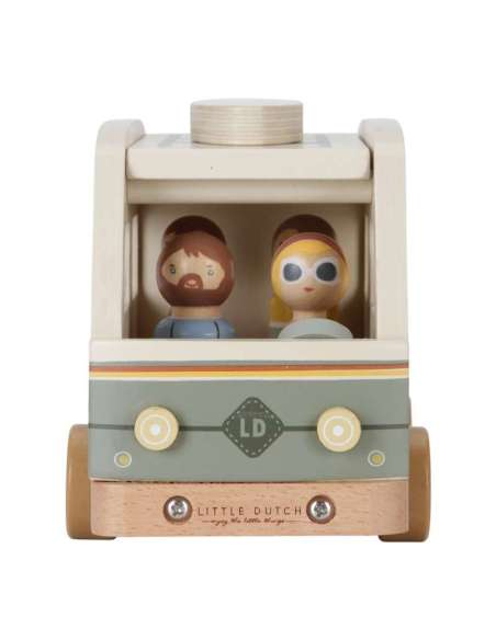 FURGONETA RETRO Y MUÑECOS ENCAJABLES FSC LITTLE DUTCH LD7125