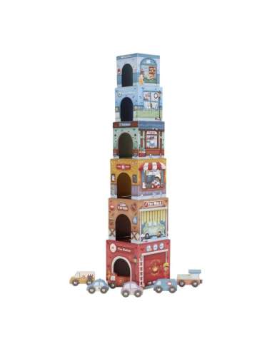 TORRE ENCAJABLE CIUDAD CON COCHES...