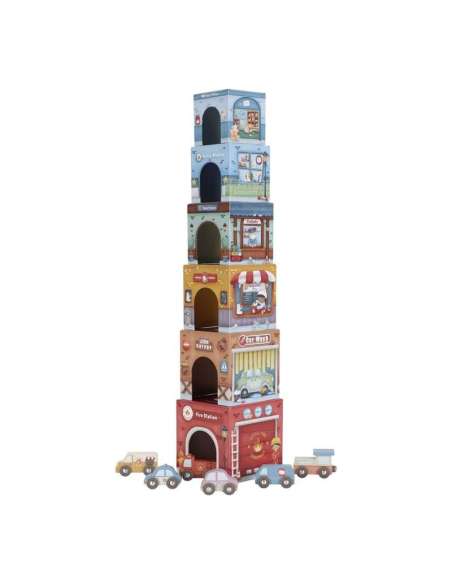 TORRE ENCAJABLE CIUDAD CON COCHES LITTLE DUTCH LD2525