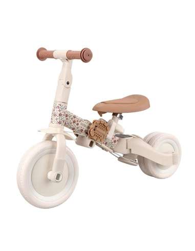 TRICICLO CON BARRA BLANCO FLORES...
