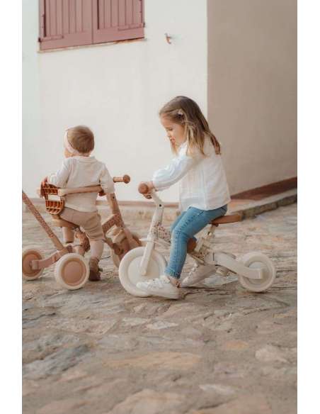 TRICICLO CON BARRA BLANCO FLORES LITTLE DUTCH  LD6080.OFFWHITE