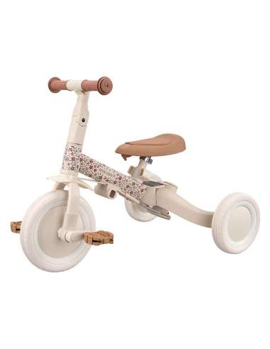 TRICICLO CON BARRA BLANCO FLORES...