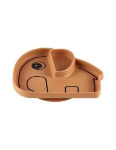Plato Antideslizante con Compartimentos Elphee Mostaza... 2