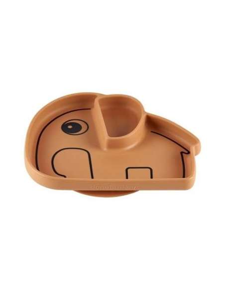 Plato Antideslizante con Compartimentos Elphee Mostaza Done By Deer