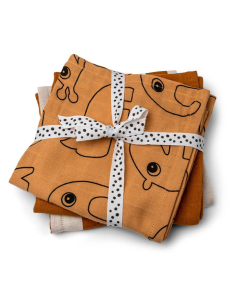 Pack de 3 Muselinas Mostaza Done By Deer