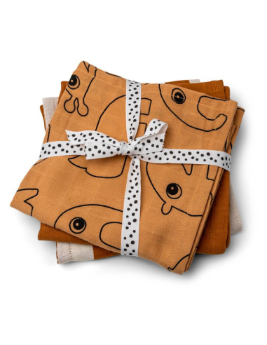 Pack de 3 Muselinas Mostaza Done By Deer