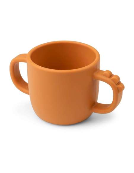 Taza Peekaboo con 2 asas Croco Mostaza Done by Deer