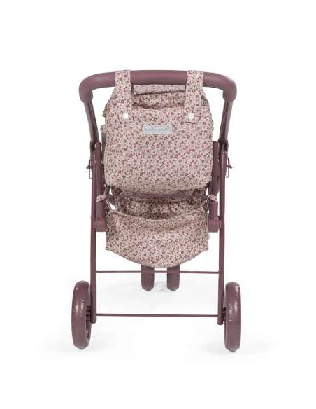 COCHECITO GEMELAR PARA MUÑECAS CHERRY FLORES PASITO A PASITO 1120900521