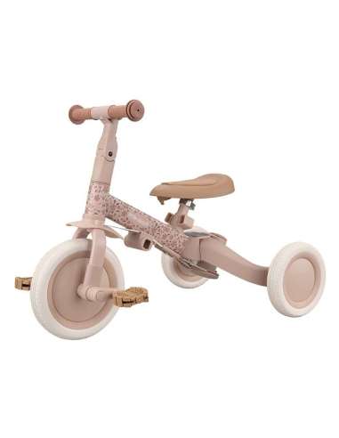 TRICICLO CON BARRA ROSA FLORES LITTLE...