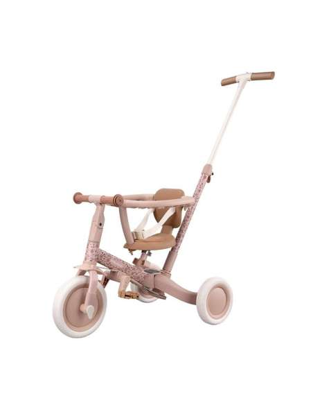 TRICICLO CON BARRA ROSA FLORES LITTLE DUTCH  LD6080.PINK