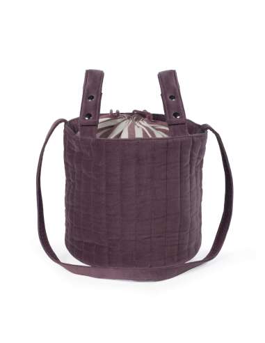BOLSA BUCKET CHERRY VELVET WALKING...