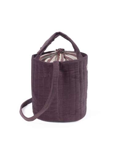 BOLSA BUCKET CHERRY VELVET WALKING...
