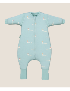 Pijama manta con mangas y calcetines antideslizantes -...