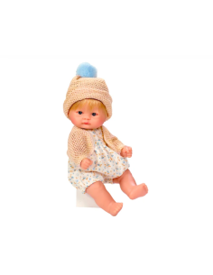 BOMBONCÍN RANITA FLORES CELESTE CHAQUETA BEIGE - ASI