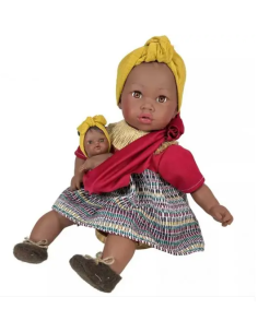 MUÑECA ALIKA CON BEBE BURGUNDY