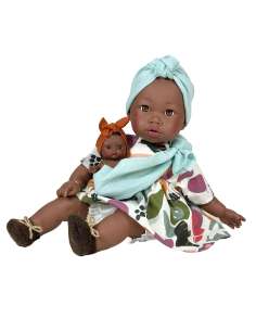 MUÑECA ALIKA CON BEBE FLORAL
