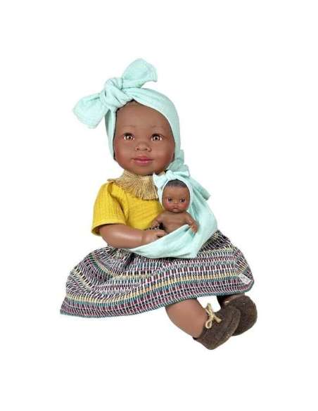 MUÑECA MARIA CON BEBE MUSTARD