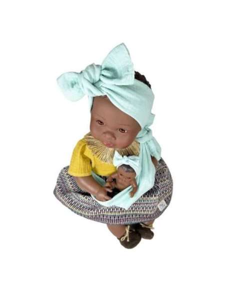 MUÑECA MARIA CON BEBE MUSTARD